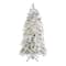 5ft. Pre-Lit Flocked Montana Down Swept Spruce Artificial Christmas Tree with Clear LED Lights